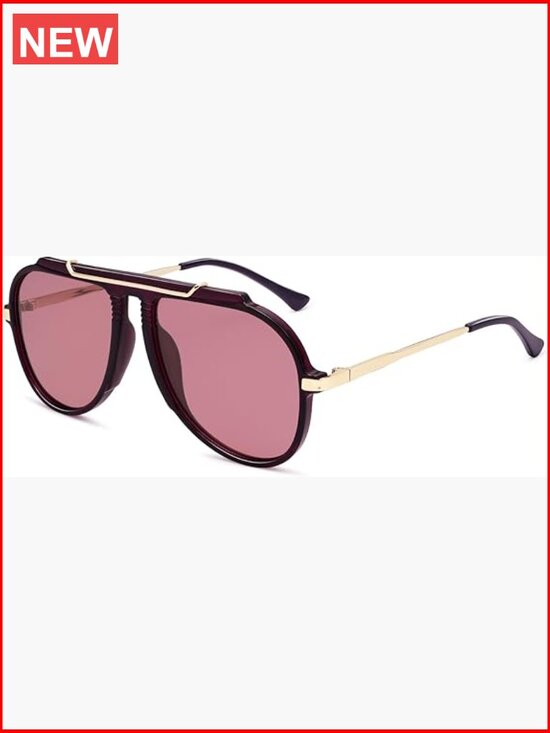 Retro Oversized 70s 90s Aviator Sunglasses Trendy Vintage Square UV400